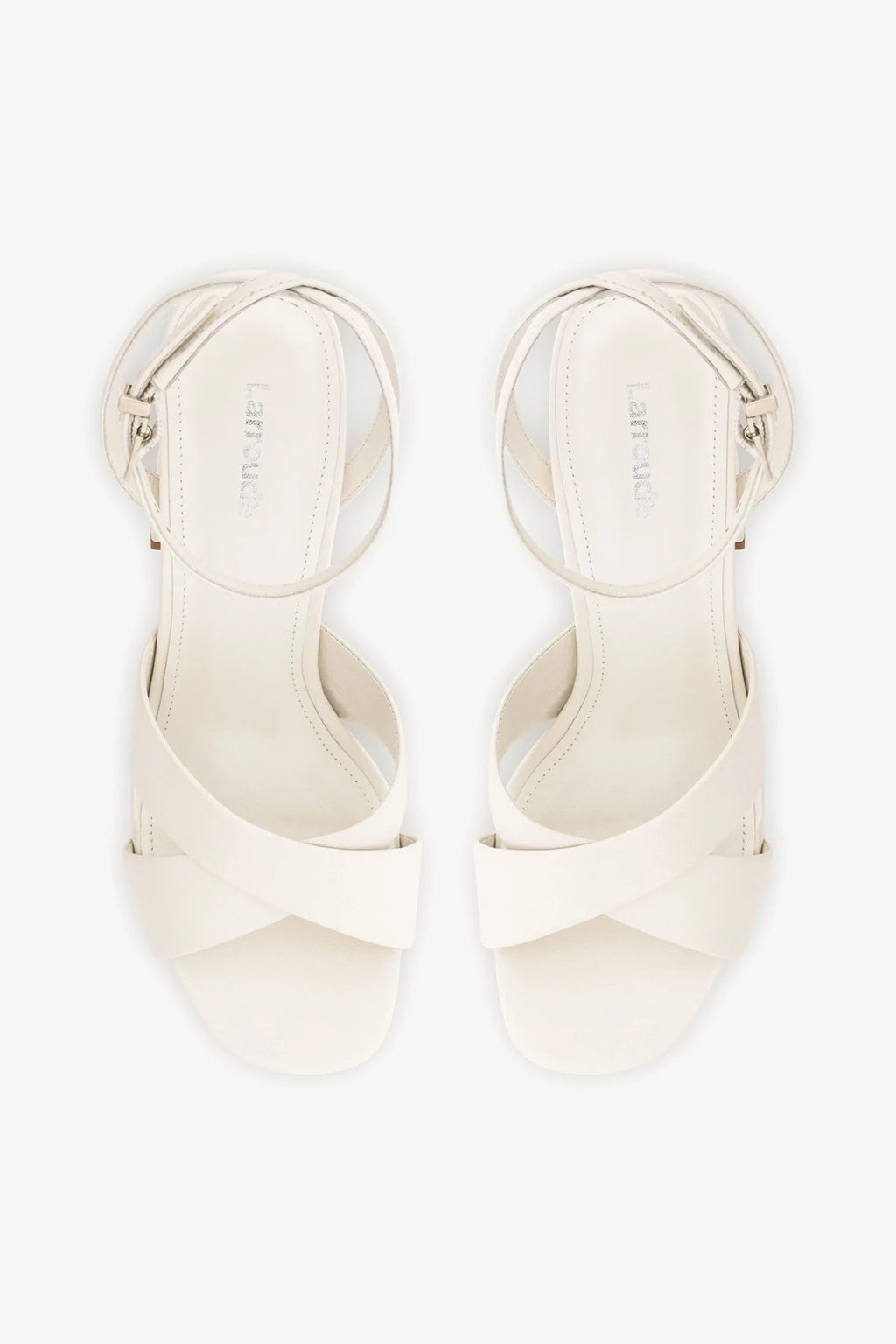 Pearl Leather High Block Heel Platform Sandal