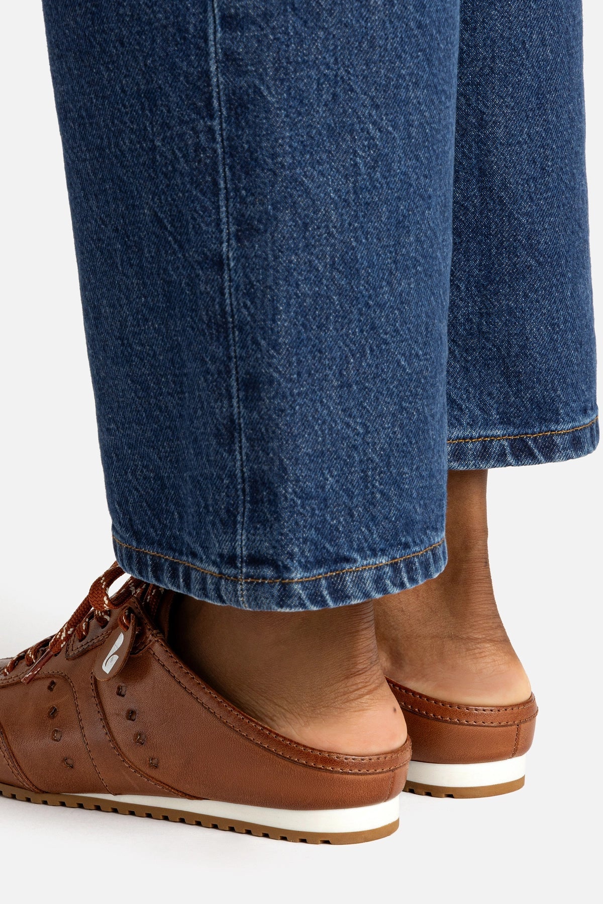 Caramel Leather Slip-On Mule