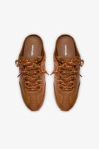 Caramel Leather Slip-On Mule