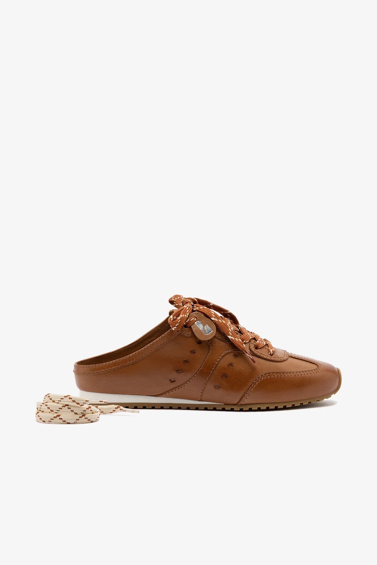 Caramel Leather Slip-On Mule