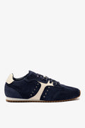 Navy Suede and Ivory Leather Sneaker