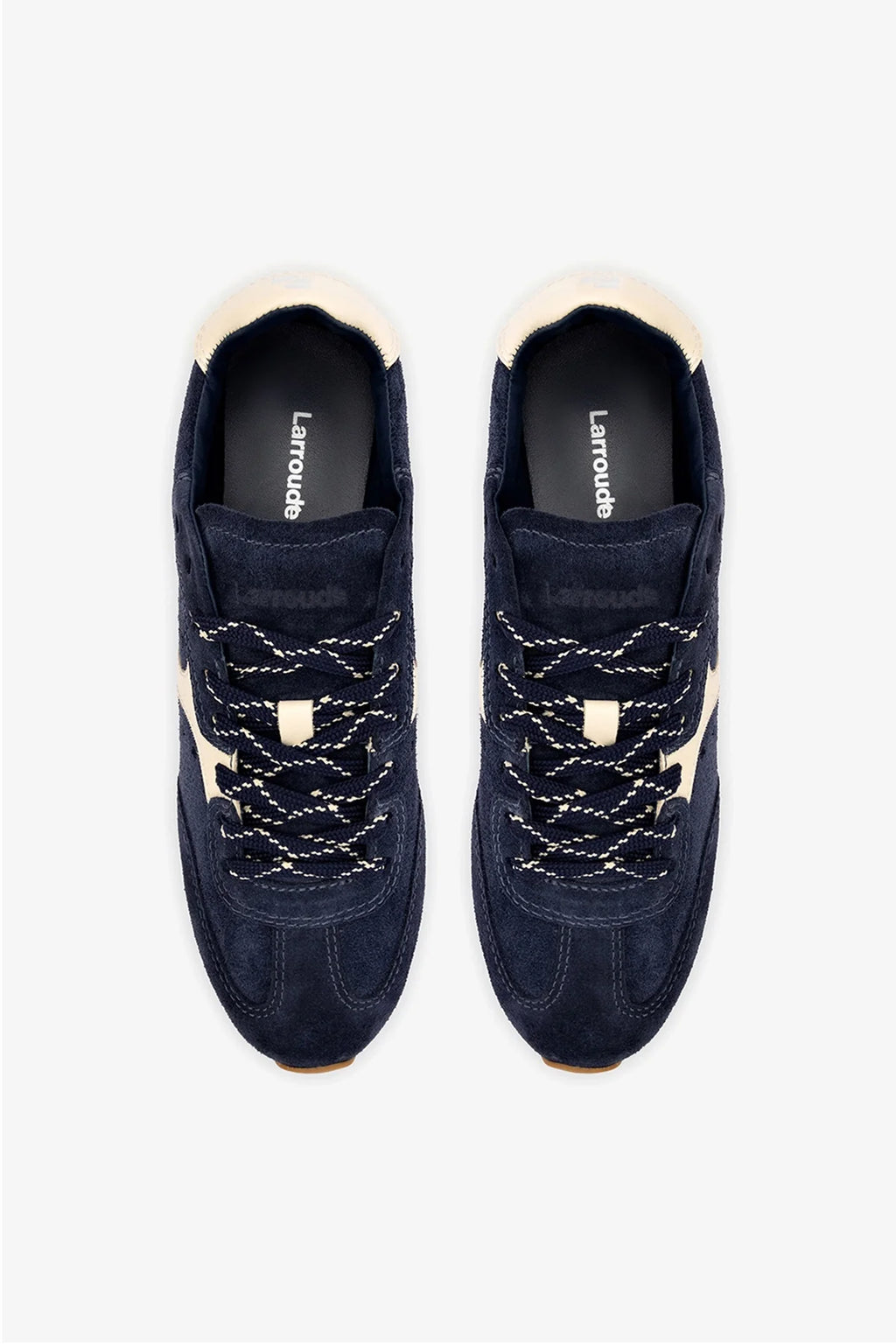 Navy Suede and Ivory Leather Sneaker