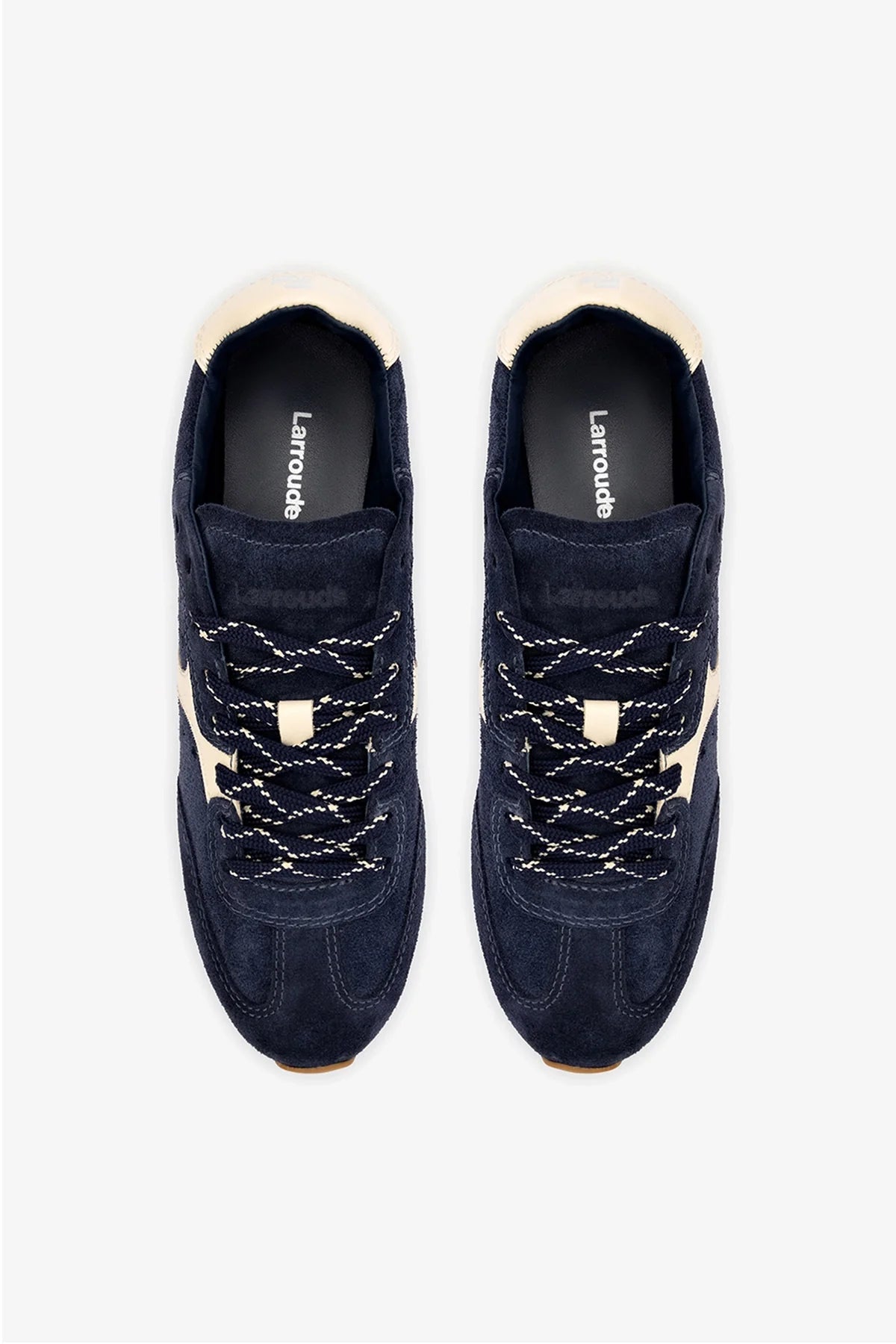Navy Suede and Ivory Leather Sneaker
