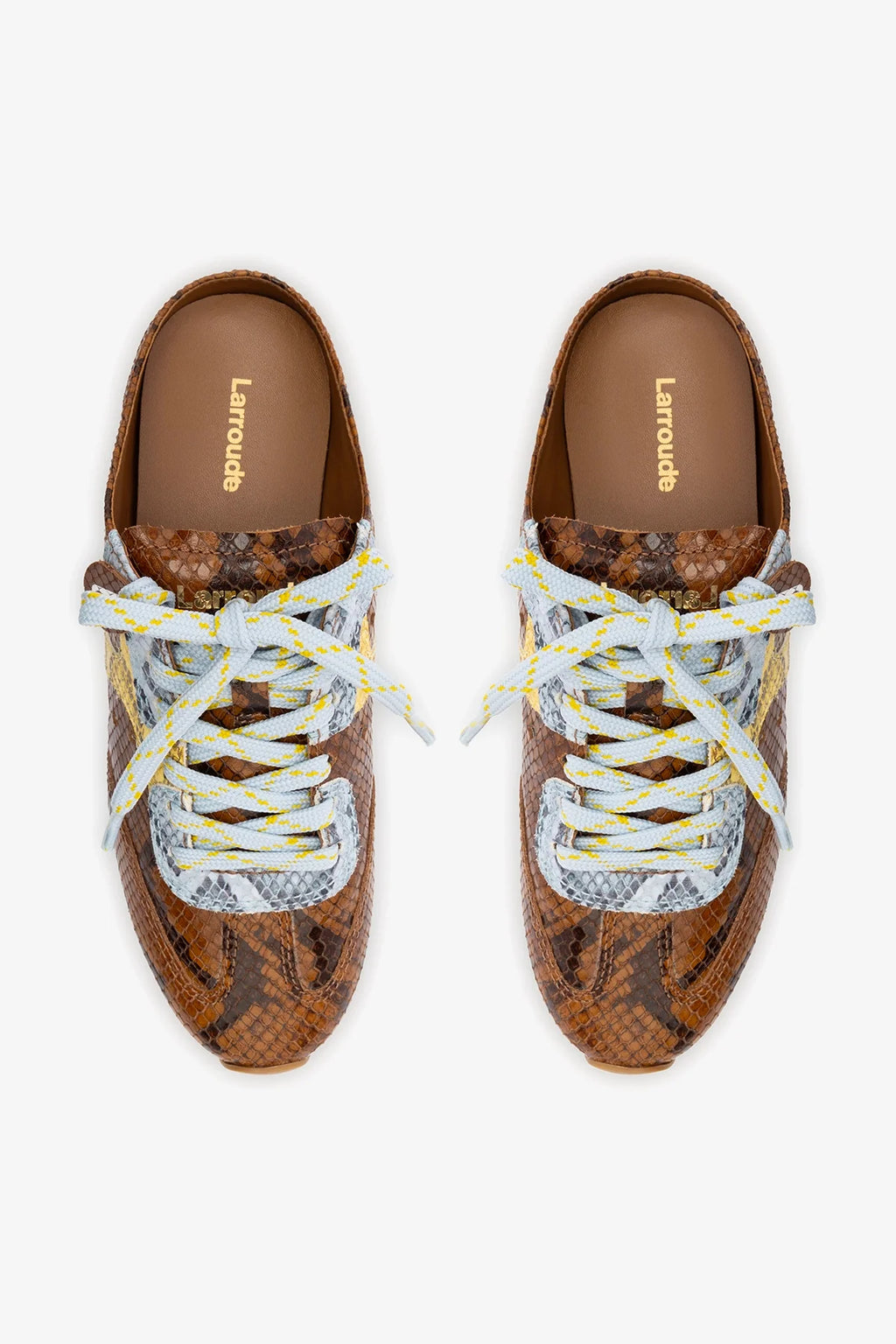 Python Printed Leather Slip-On Mule
