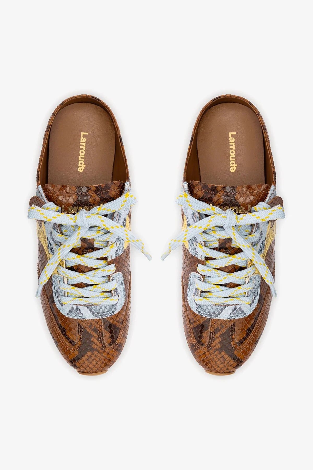 Python Printed Leather Slip-On Mule