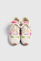 Rainbow Raffia Sneaker with Suede Detail