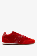 Scarlet Suede and Blood Red Leather Sneaker