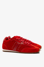Scarlet Suede and Blood Red Leather Sneaker