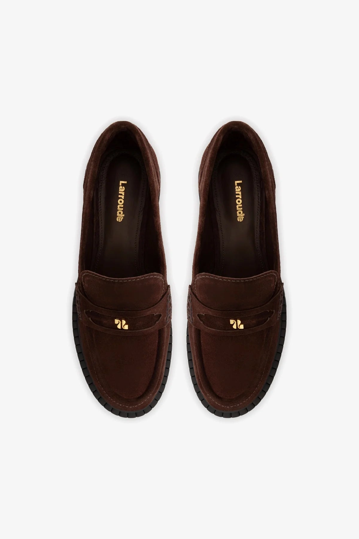 Brown Suede Loafer with Chunky Lug Sole