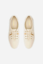 Ivory Leather Jazz-Inspired Sneaker