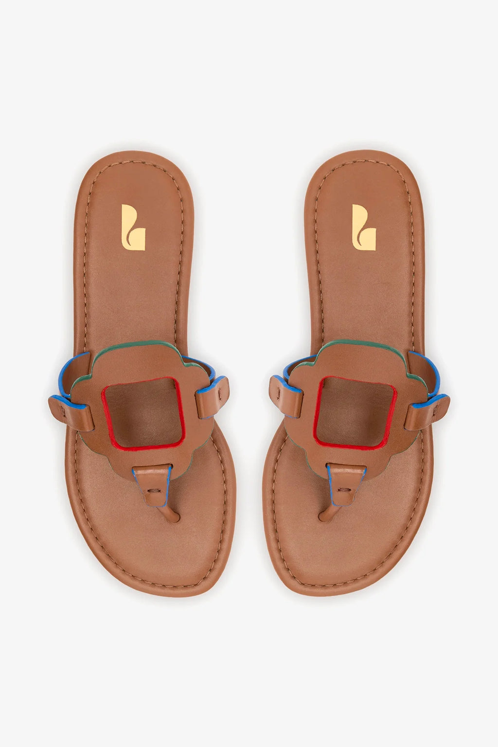 Caramel Leather Thong Sandal