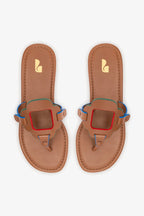 Caramel Leather Thong Sandal