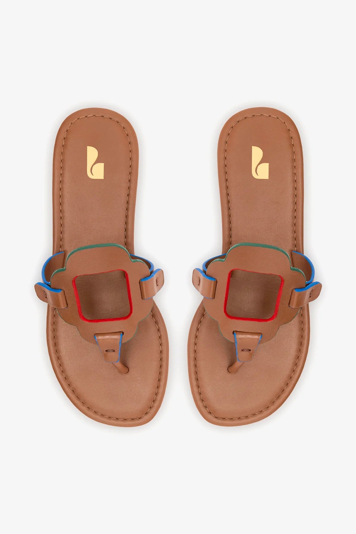Caramel Leather Thong Sandal