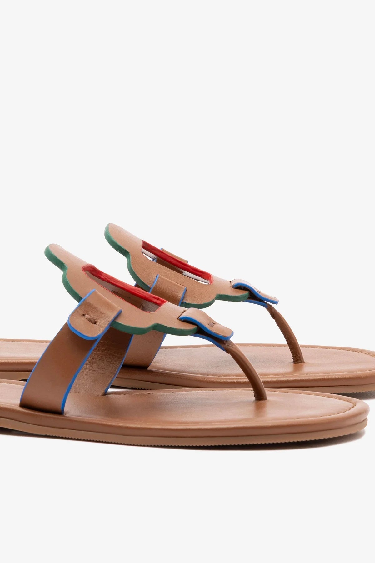 Caramel Leather Thong Sandal