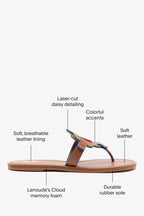 Caramel Leather Thong Sandal