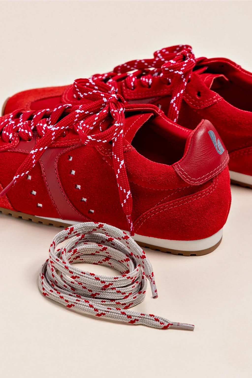 Scarlet Suede and Blood Red Leather Sneaker